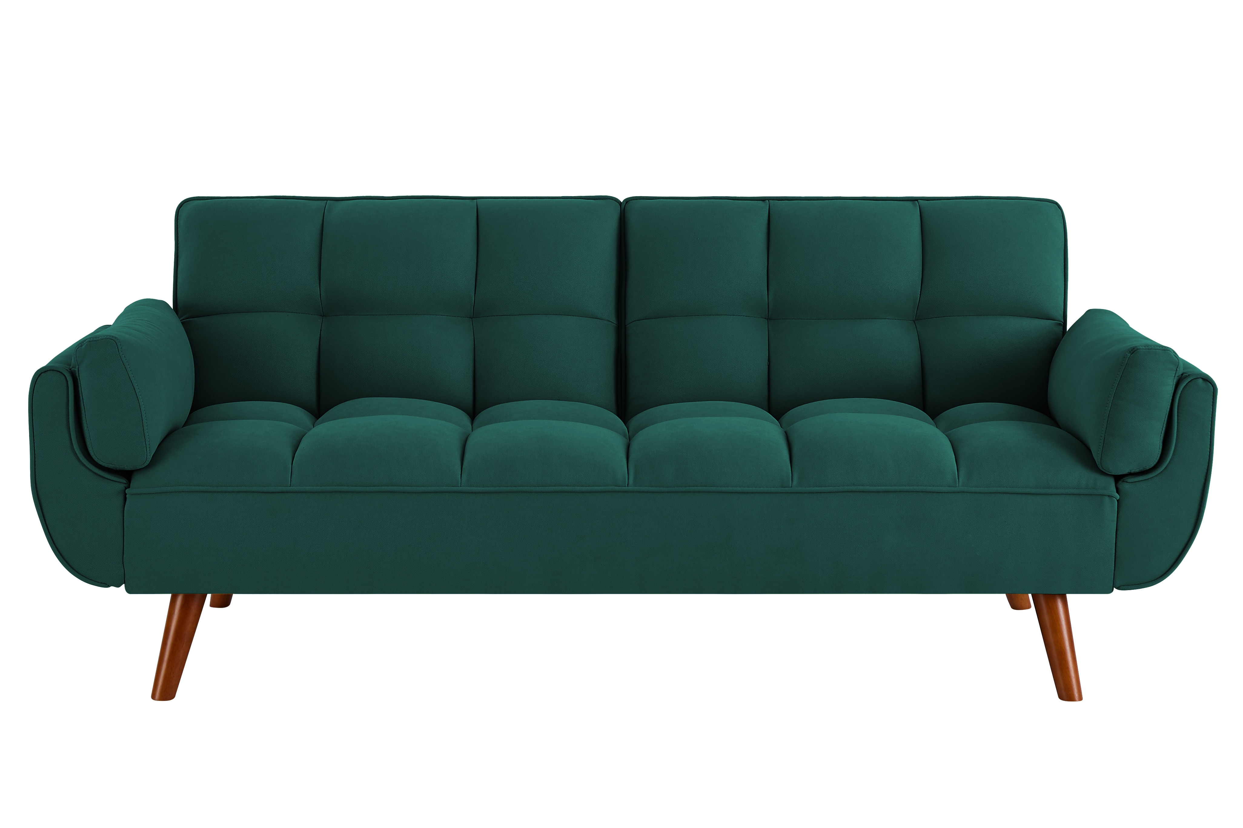 2-Seater Sofa, Modern Loveseat with Tufted Back and Solid Wood Legs